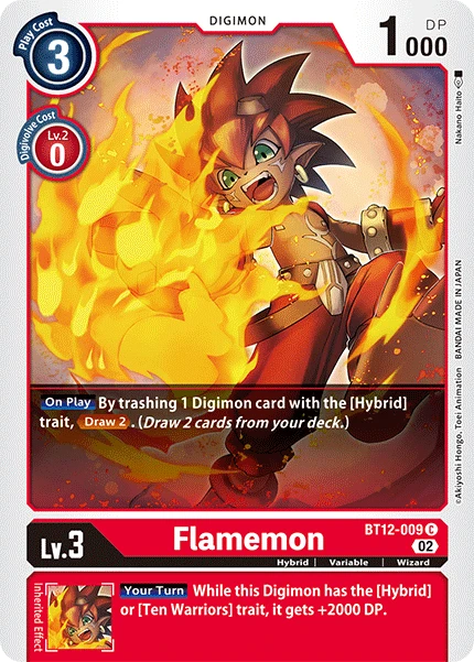 Digimon Karte [BT12-009] Flamemon - Game.kiwi